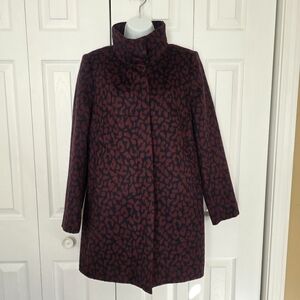 LOFT | Burgundy And Navy Coat